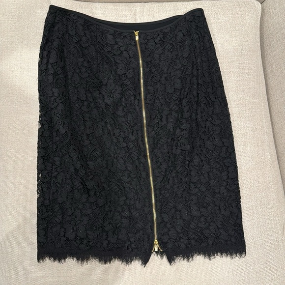 DVF Black Lace Pencil Skirt - Picture 4 of 4